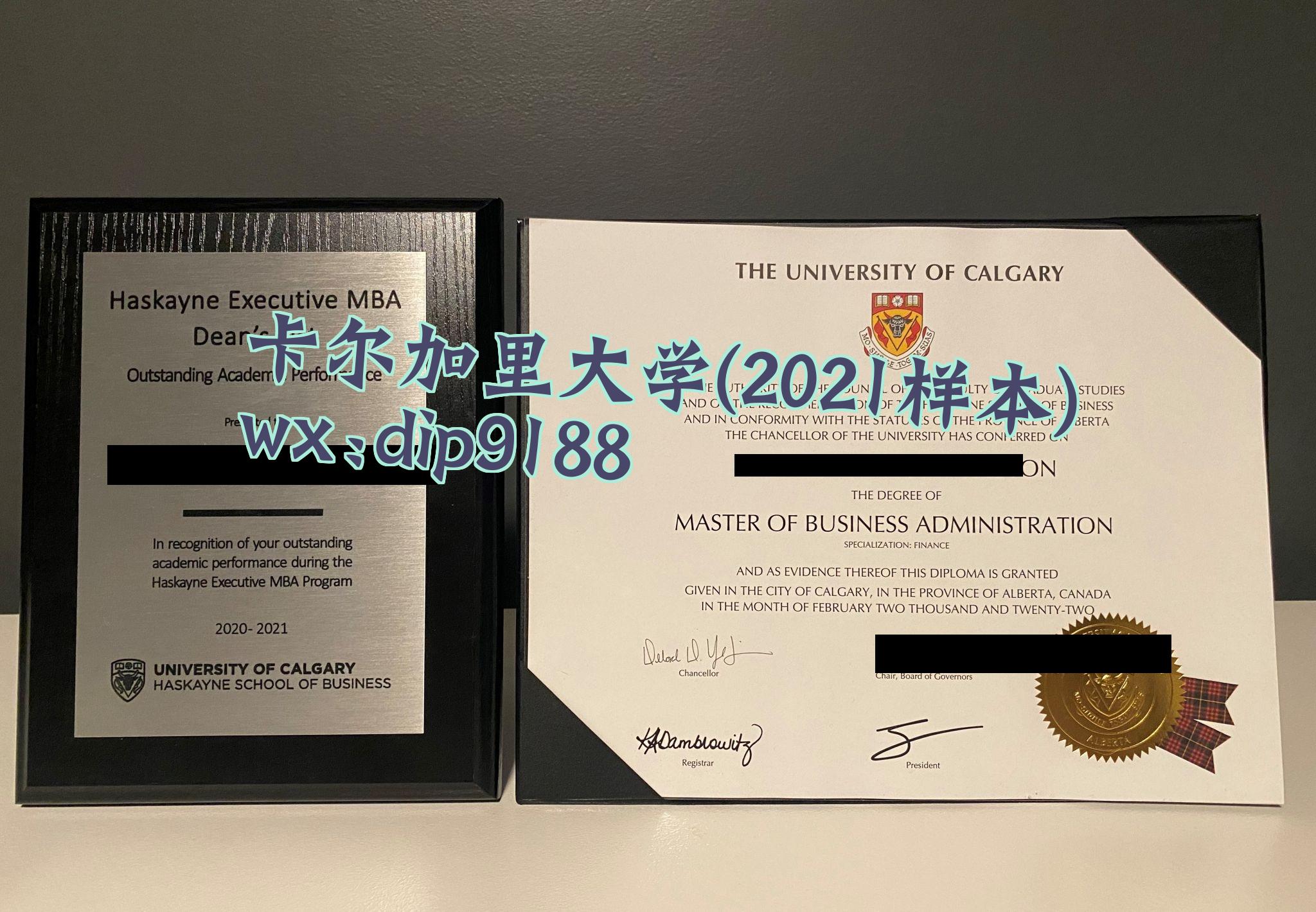 卡尔加里大学学历2021毕业证样本图