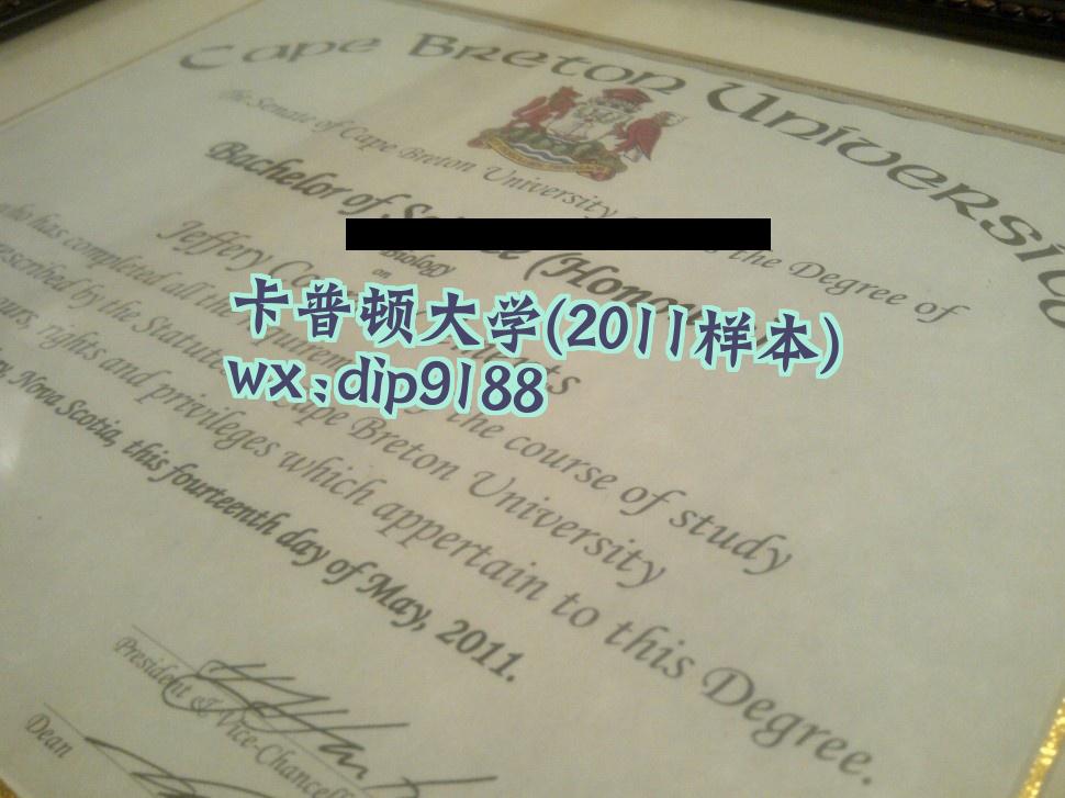 卡普顿大学学历2011毕业证样本图