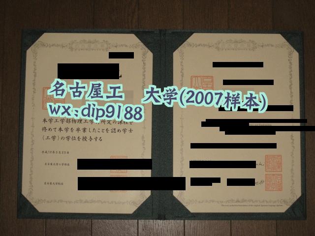名古屋工業大学学历2007毕业证样本图