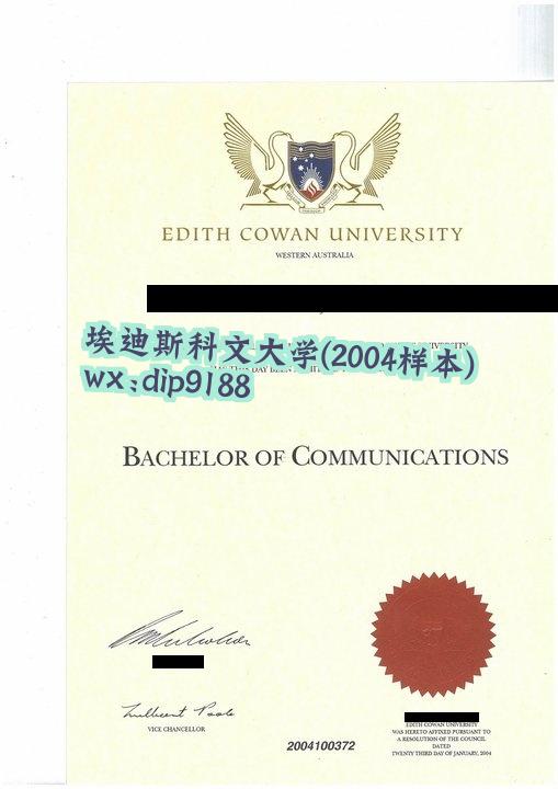 埃迪斯科文大学学历2004毕业证样本图