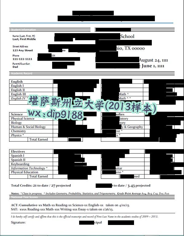 堪萨斯州立大学学历2013毕业证样本图