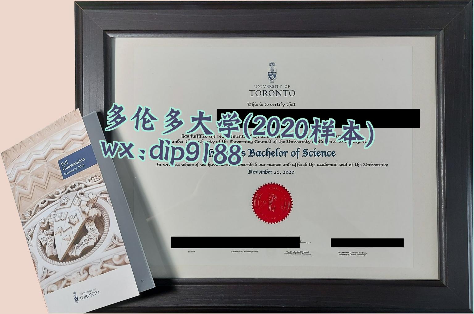 多伦多大学学历2020毕业证样本图