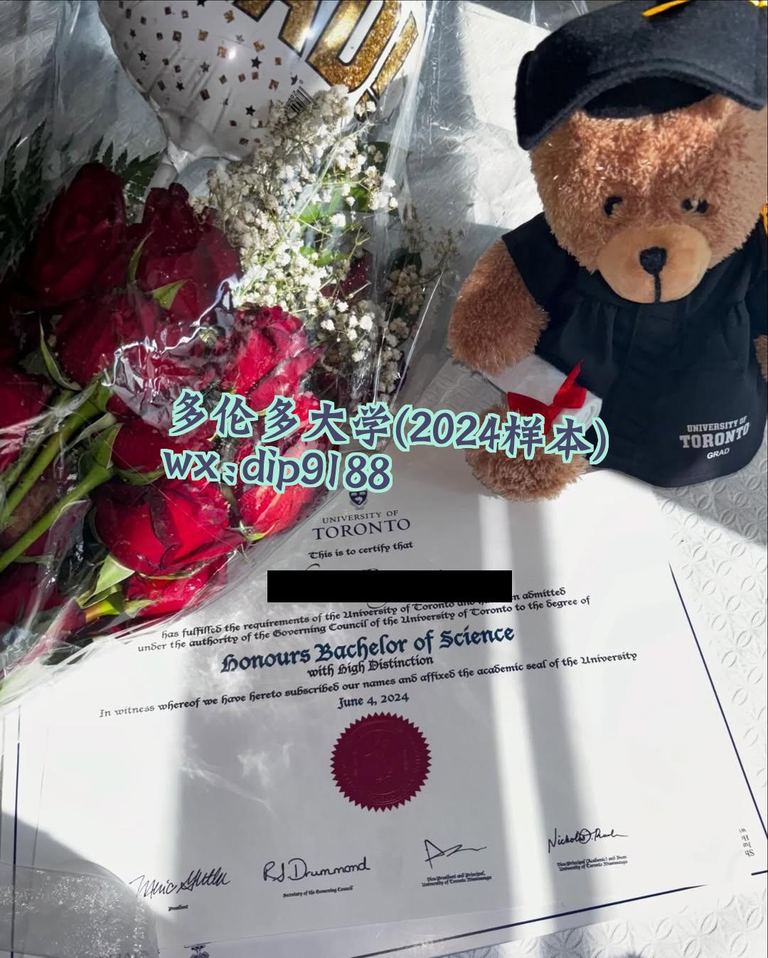 多伦多大学学历2024毕业证样本图