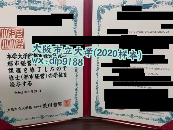 大阪市立大学学历2020毕业证样本图