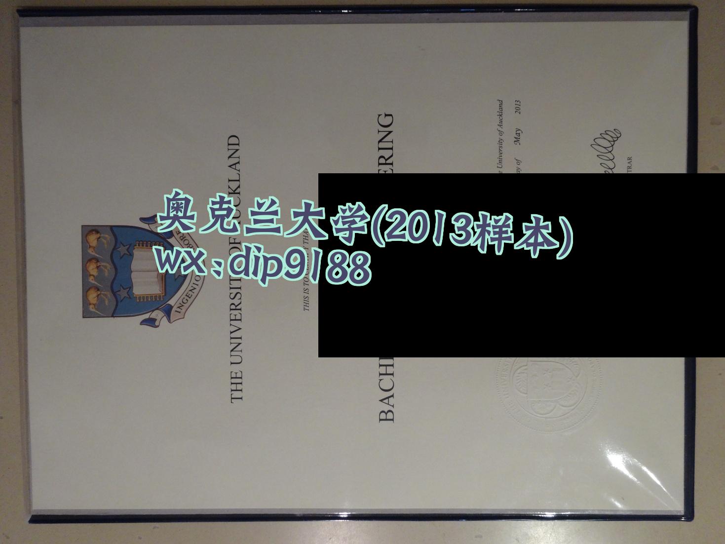 奥克兰大学学历2013毕业证样本图
