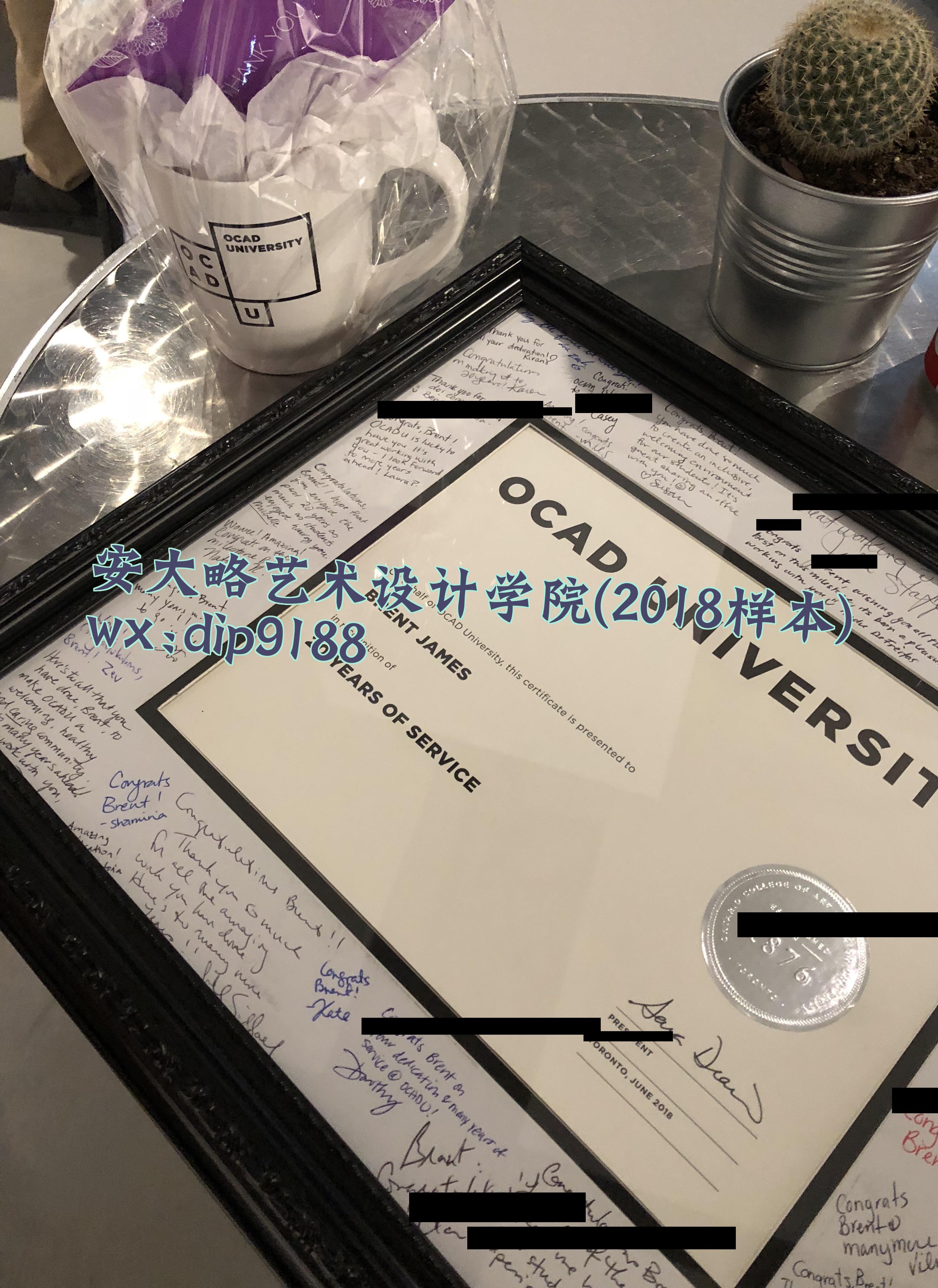 安大略艺术设计学院学历2018毕业证样本图