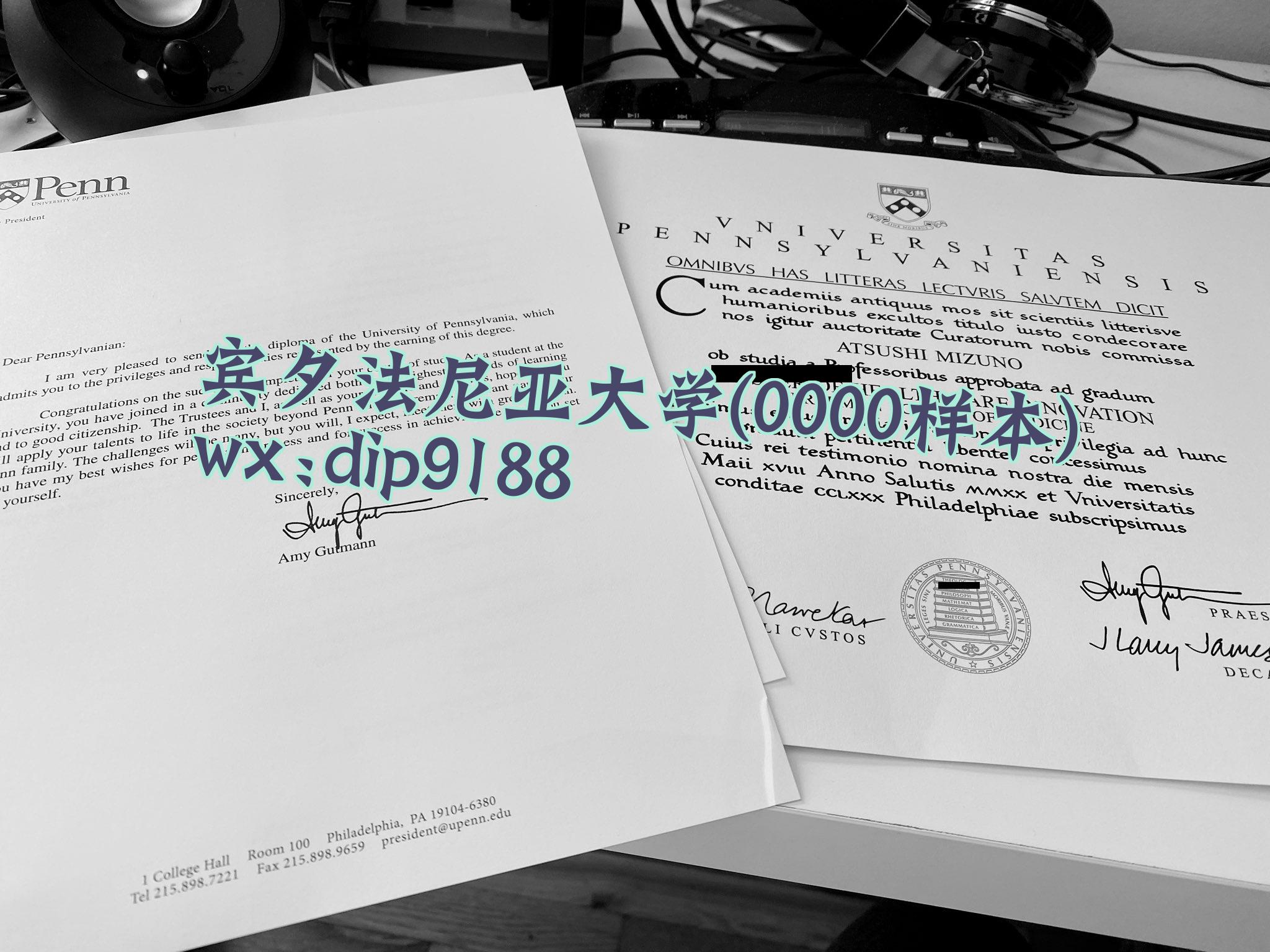 宾夕法尼亚大学学历0000毕业证样本图
