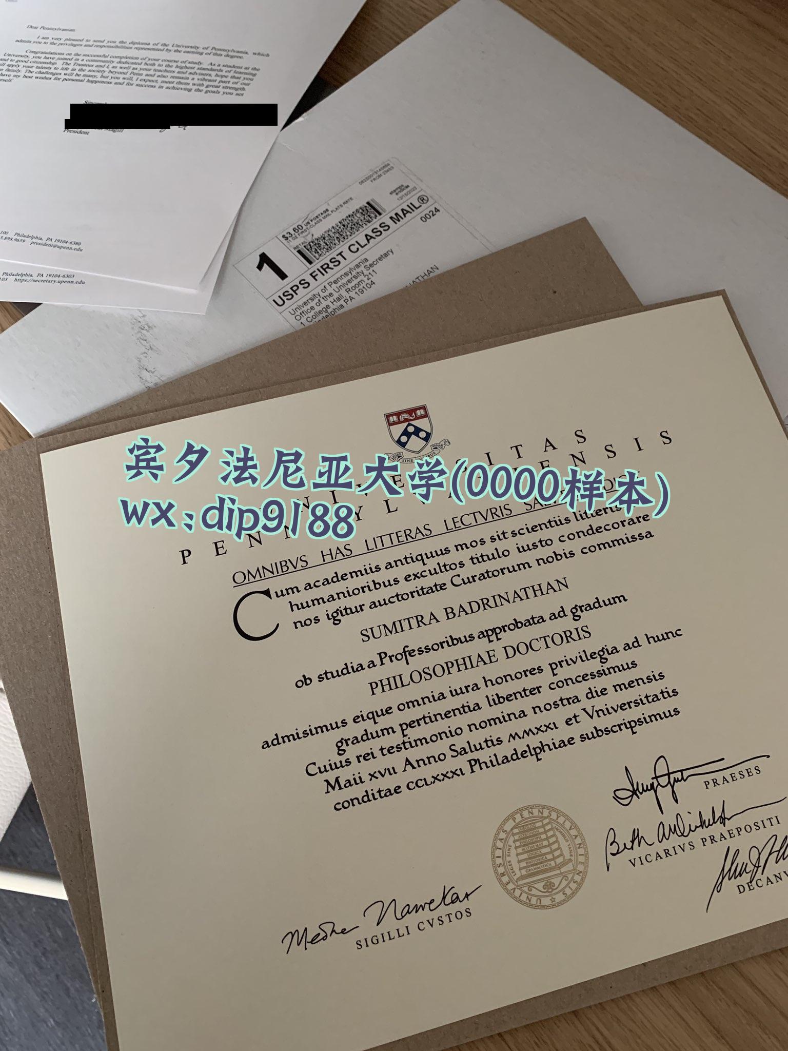 宾夕法尼亚大学学历0000毕业证样本图
