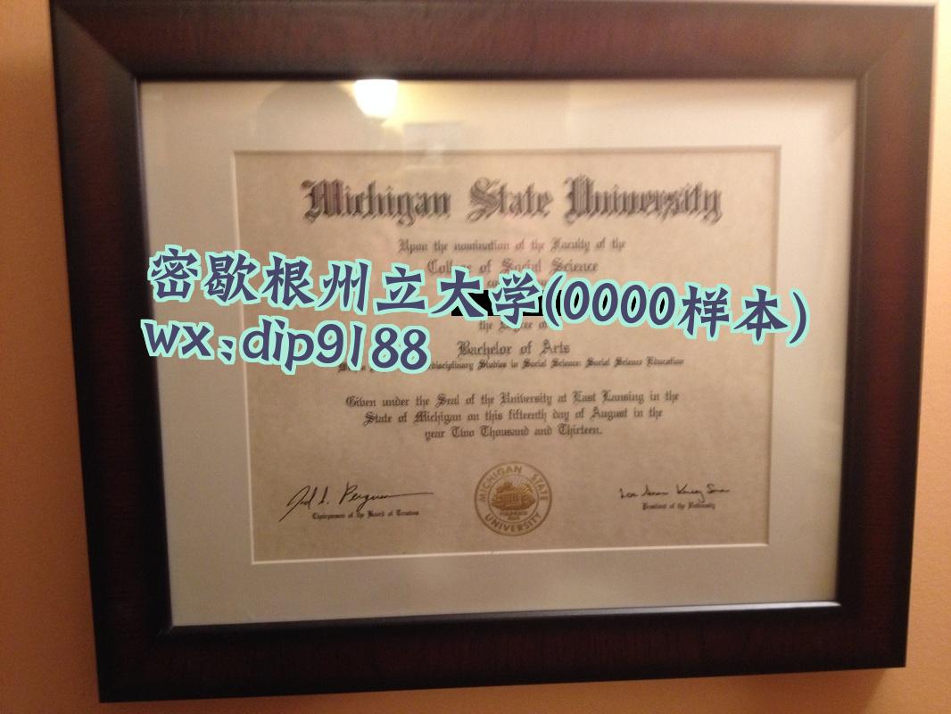 密歇根州立大学学历0000毕业证样本图
