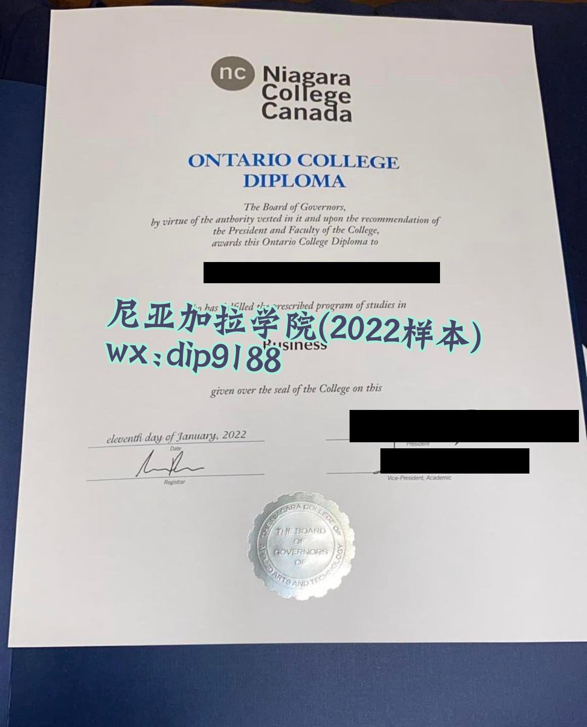 尼亚加拉学院学历2022毕业证样本图