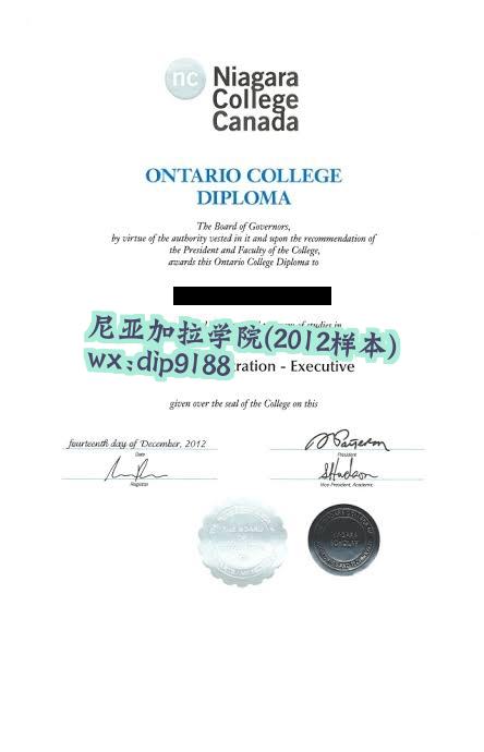 尼亚加拉学院学历2012毕业证样本图