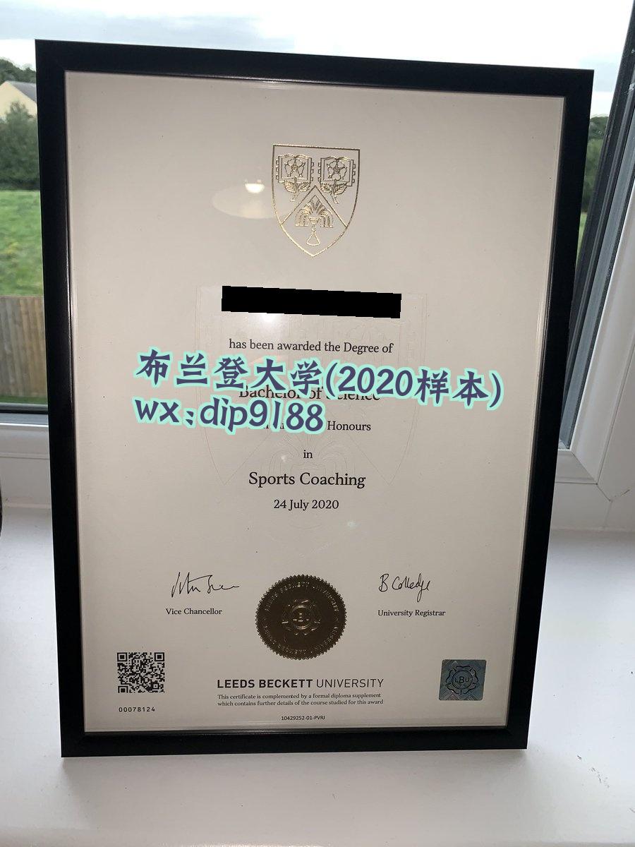 布兰登大学学历2020毕业证样本图