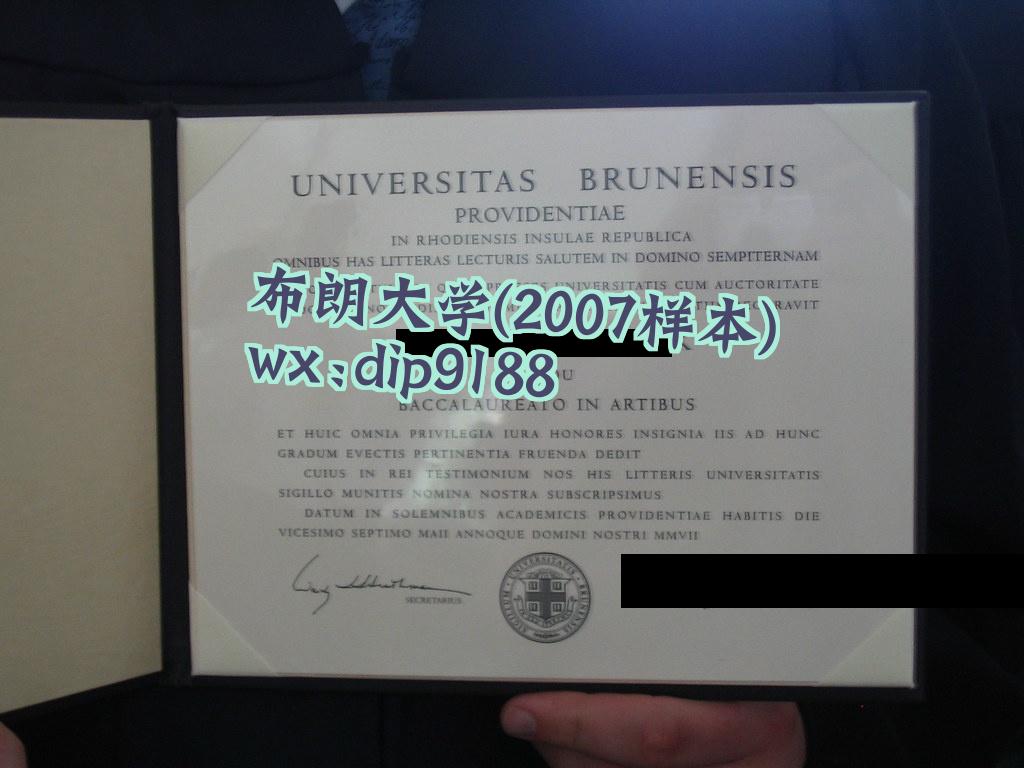 布朗大学学历2007毕业证样本图