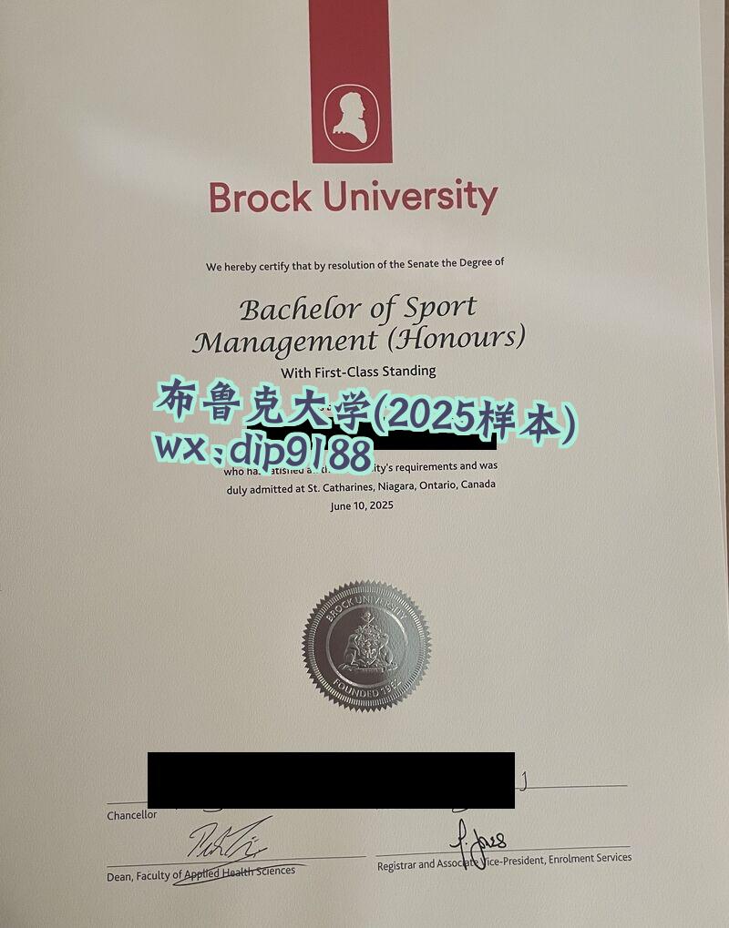 布鲁克大学学历2025毕业证样本图