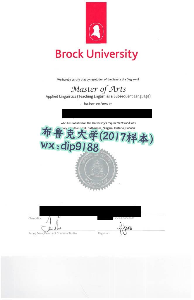 布鲁克大学学历2017毕业证样本图