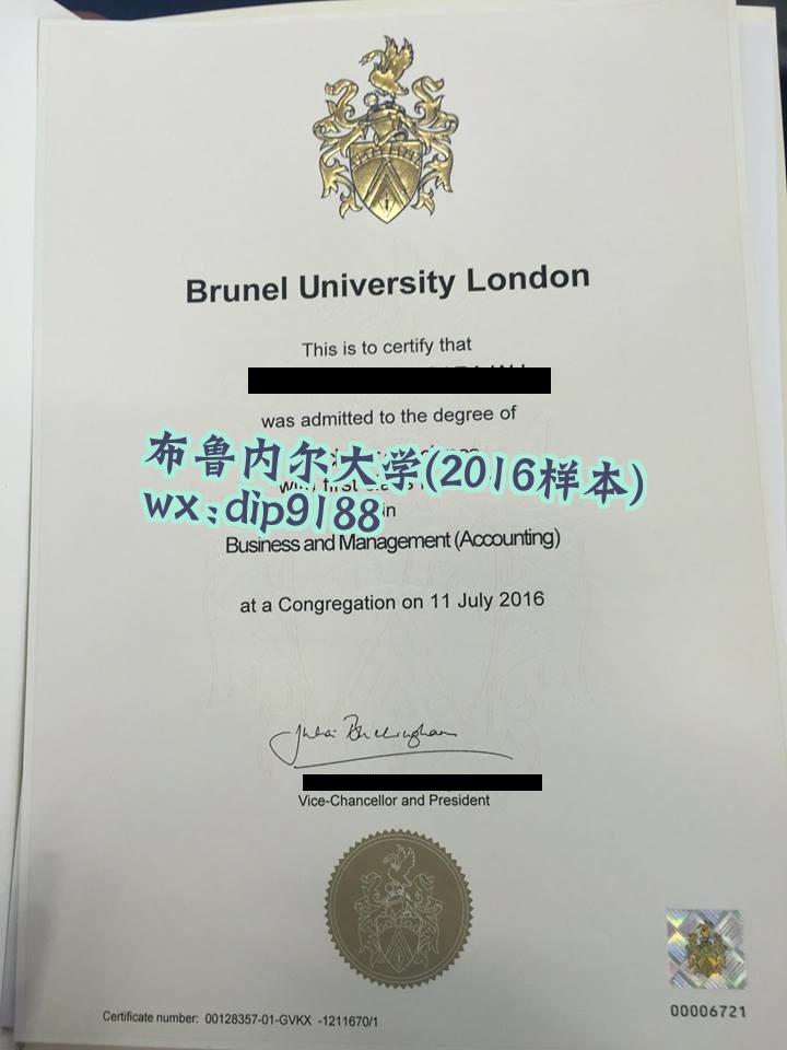 布鲁内尔大学学历2016毕业证样本图