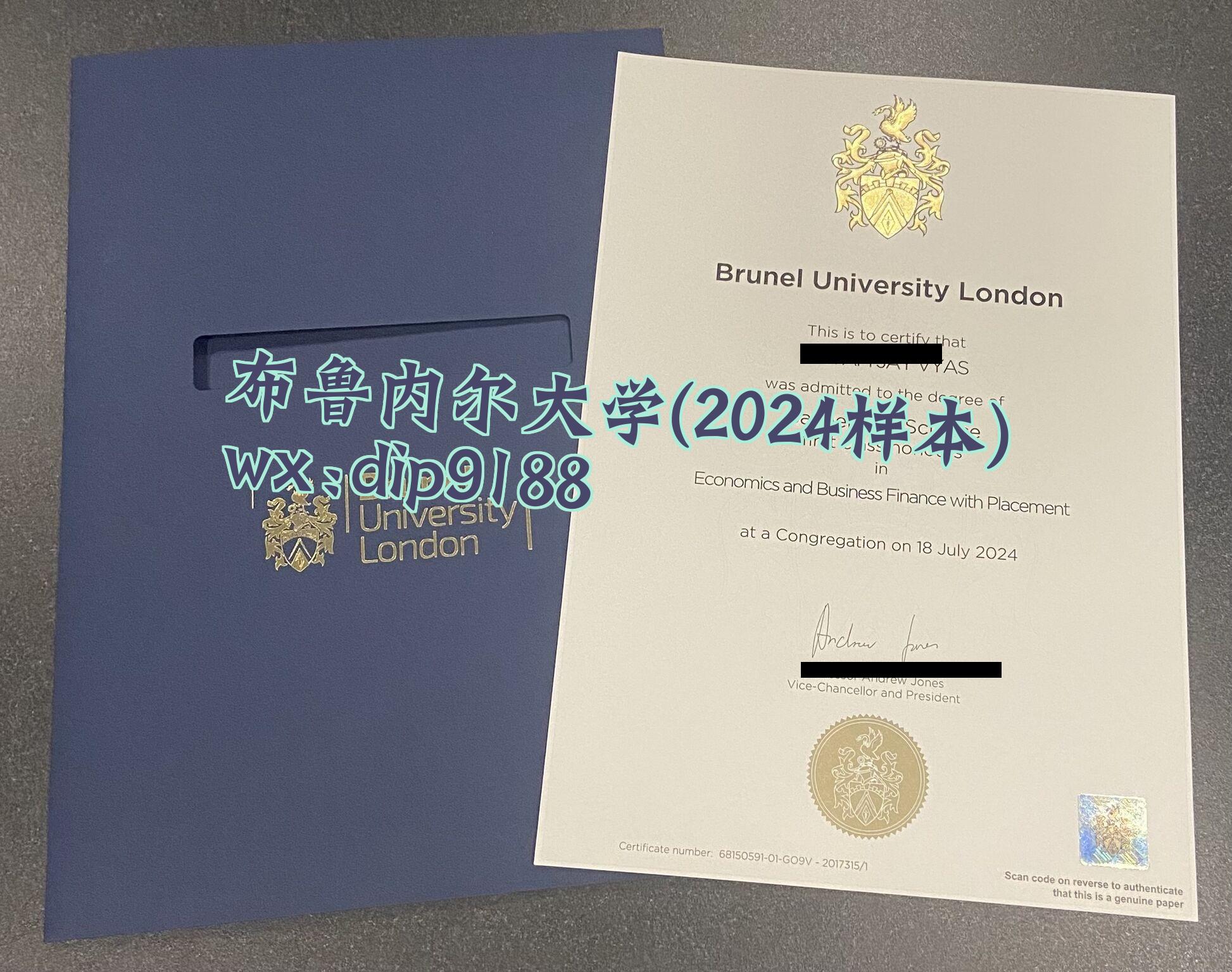 布鲁内尔大学学历2024毕业证样本图