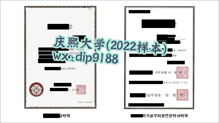 庆熙大学学历2022毕业证样本图