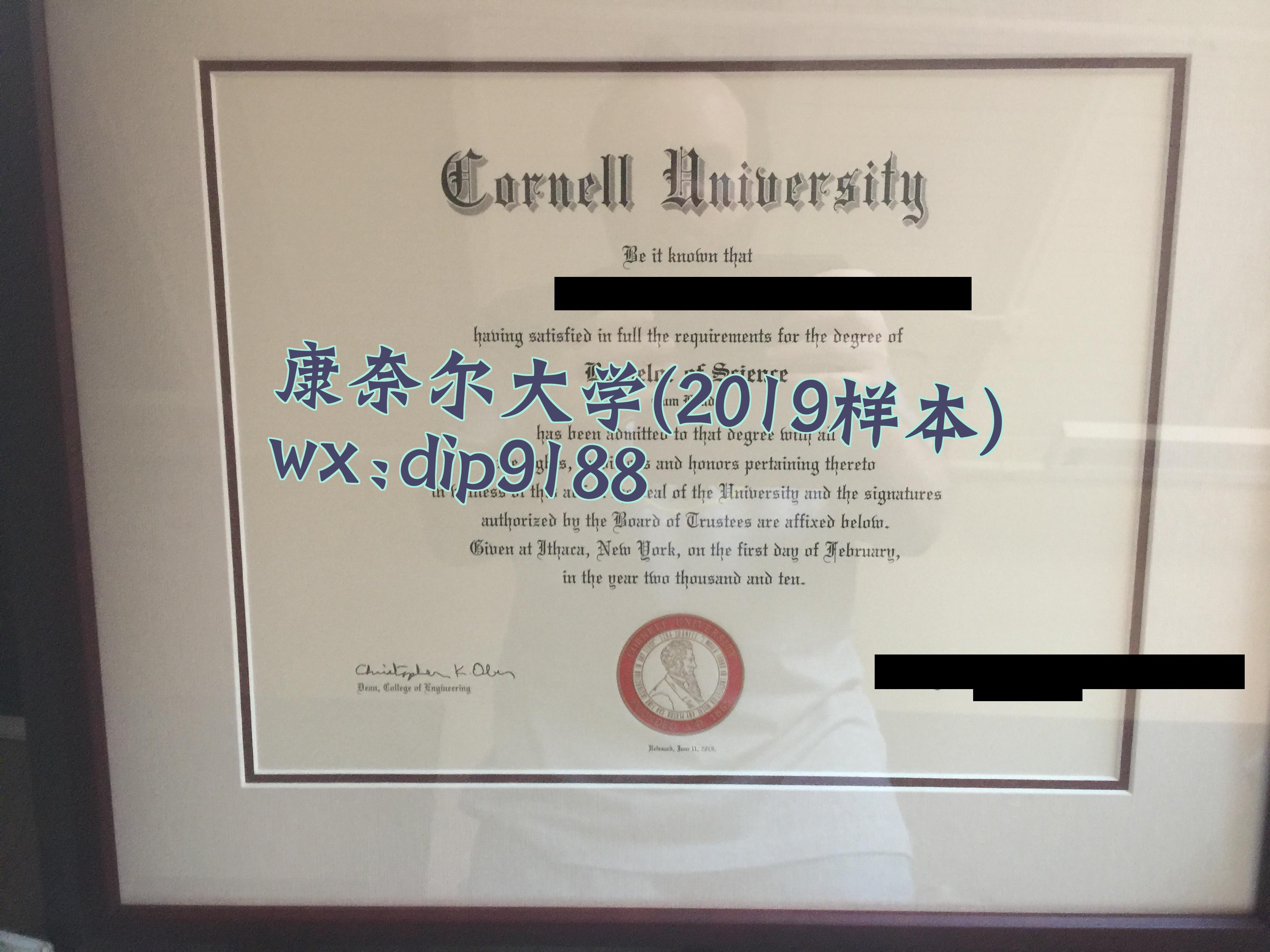 康奈尔大学学历2019毕业证样本图