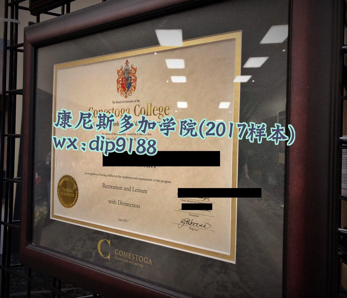 康尼斯多加学院学历2017毕业证样本图