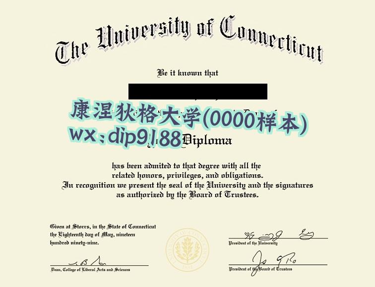 康涅狄格大学学历0000毕业证样本图