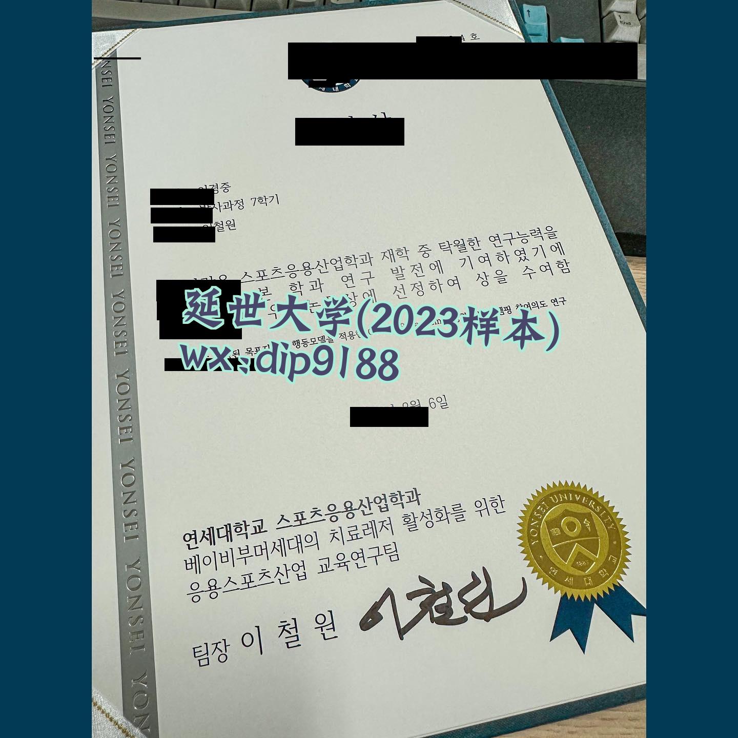 延世大学学历2023毕业证样本图