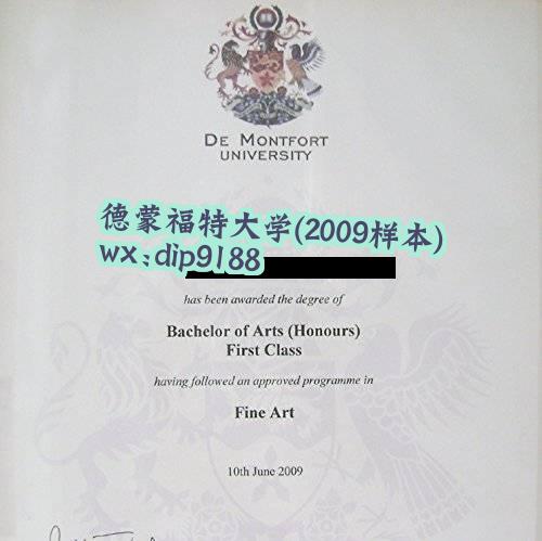 德蒙福特大学学历2009毕业证样本图