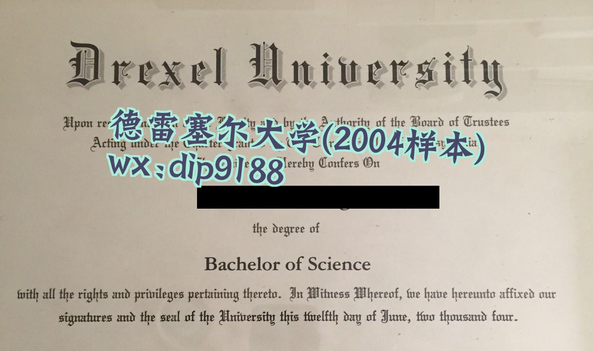 德雷塞尔大学学历2004毕业证样本图