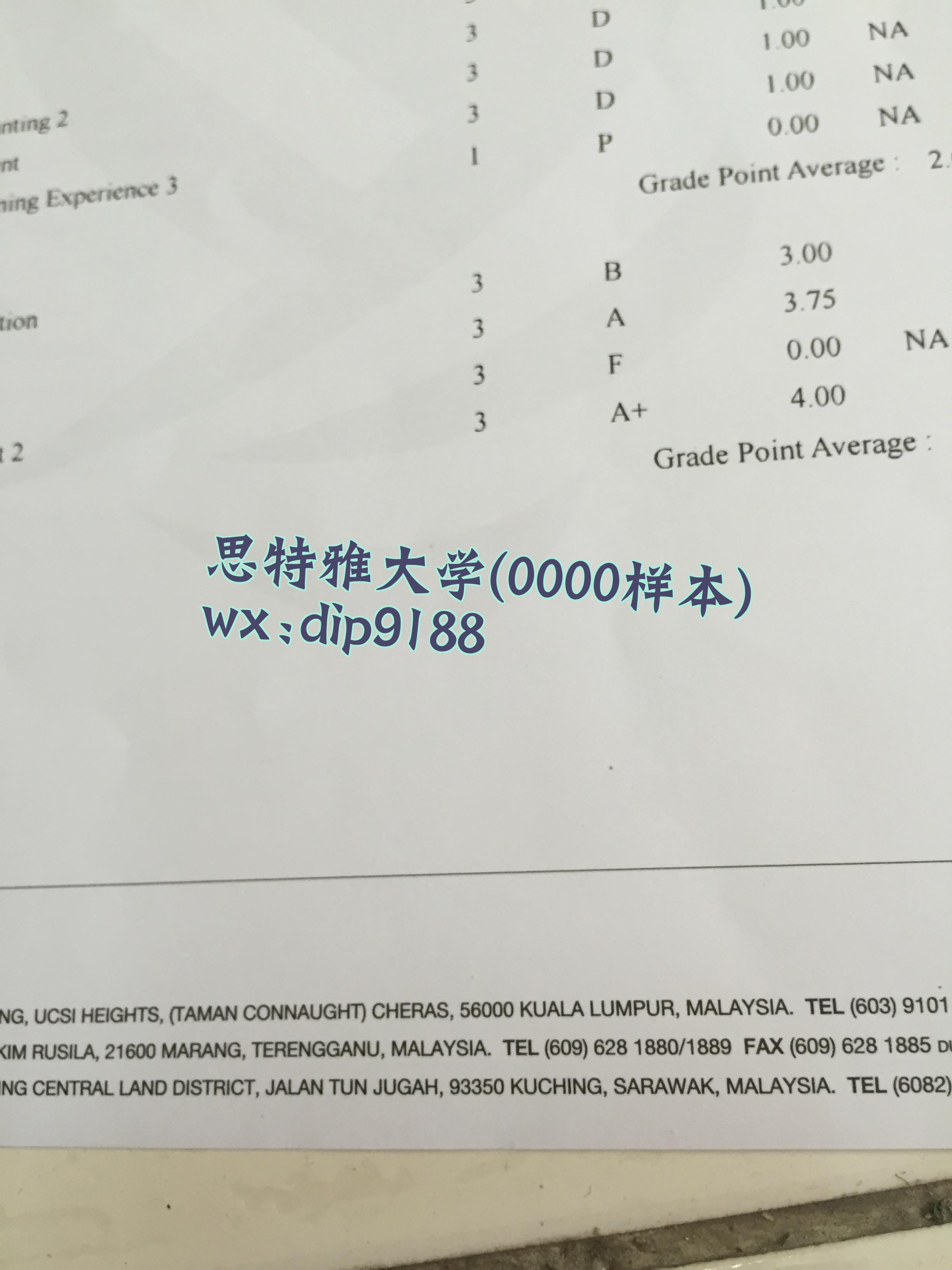 思特雅大学学历0000毕业证样本图