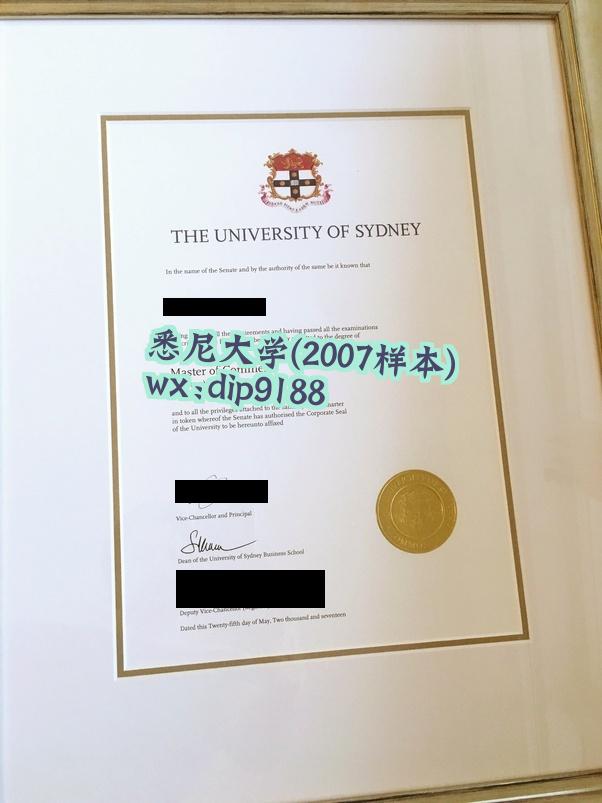 悉尼大学学历2007毕业证样本图