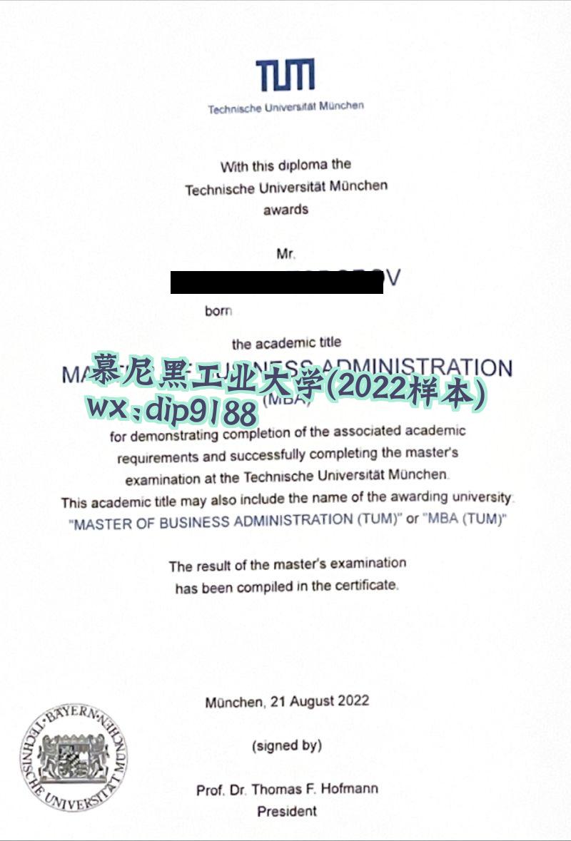 慕尼黑工业大学学历2022毕业证样本图