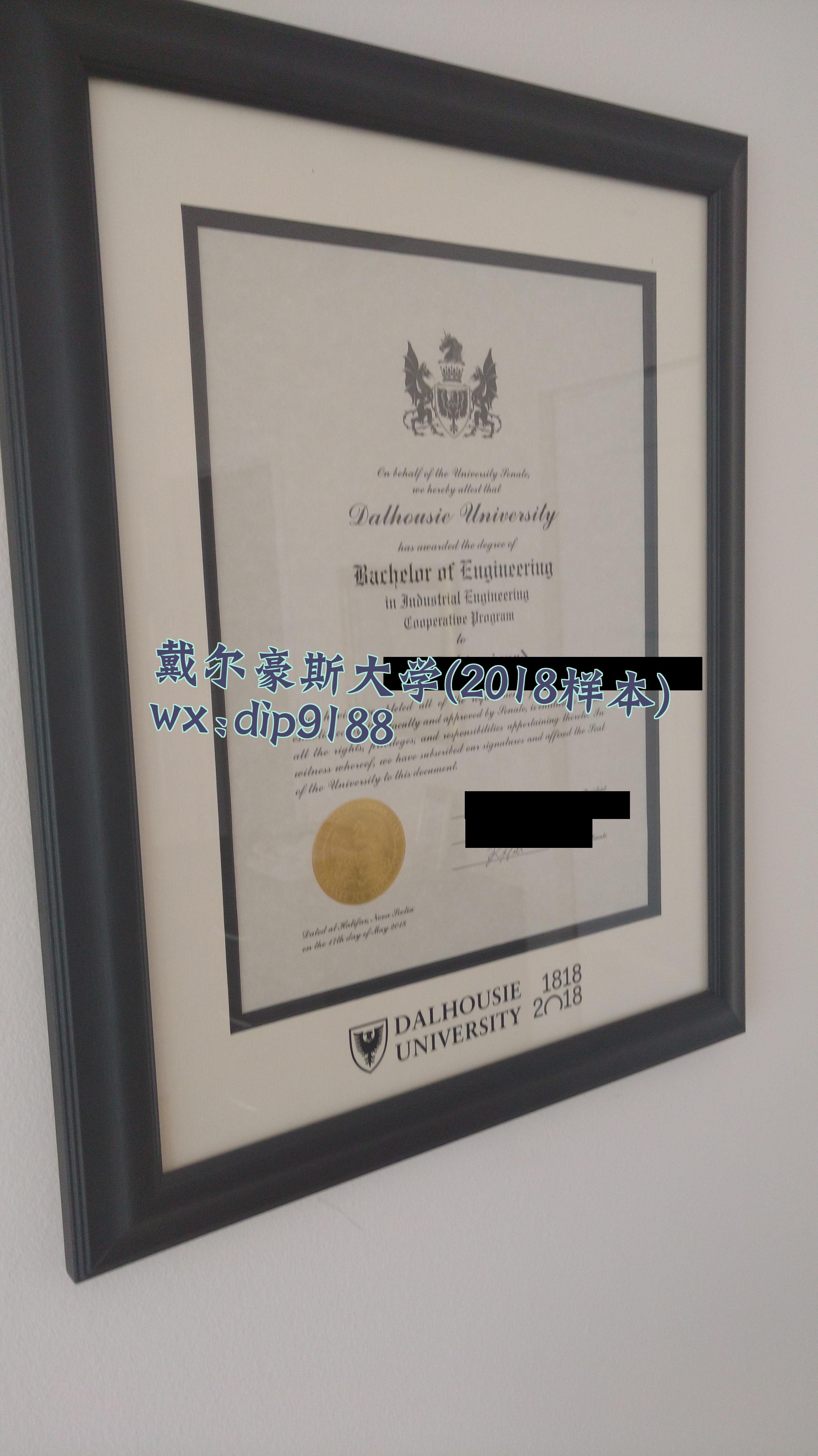 戴尔豪斯大学学历2018毕业证样本图