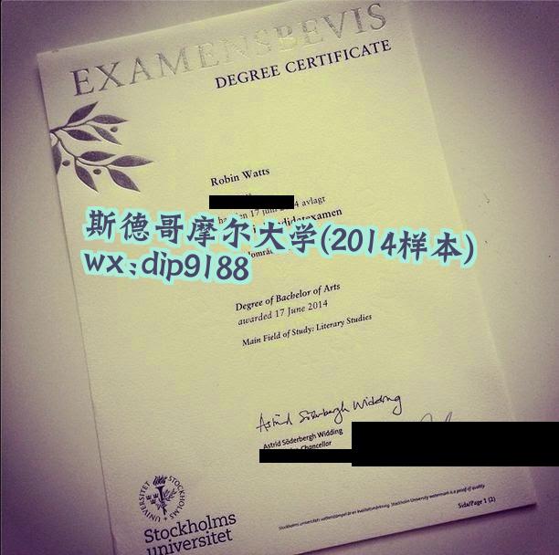 斯德哥摩尔大学学历2014毕业证样本图