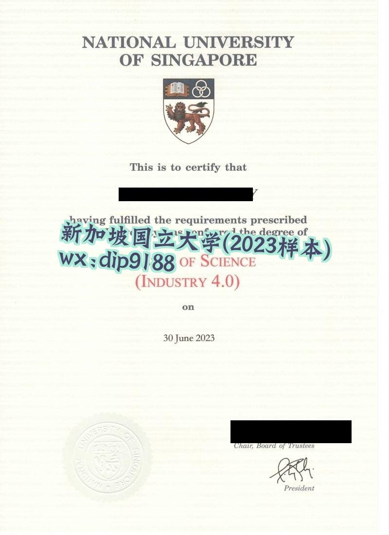 新加坡国立大学学历2023毕业证样本图