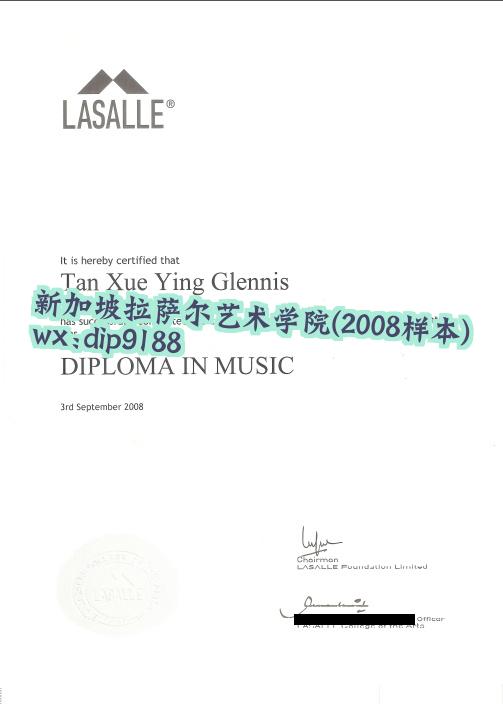 新加坡拉萨尔艺术学院学历2008毕业证样本图