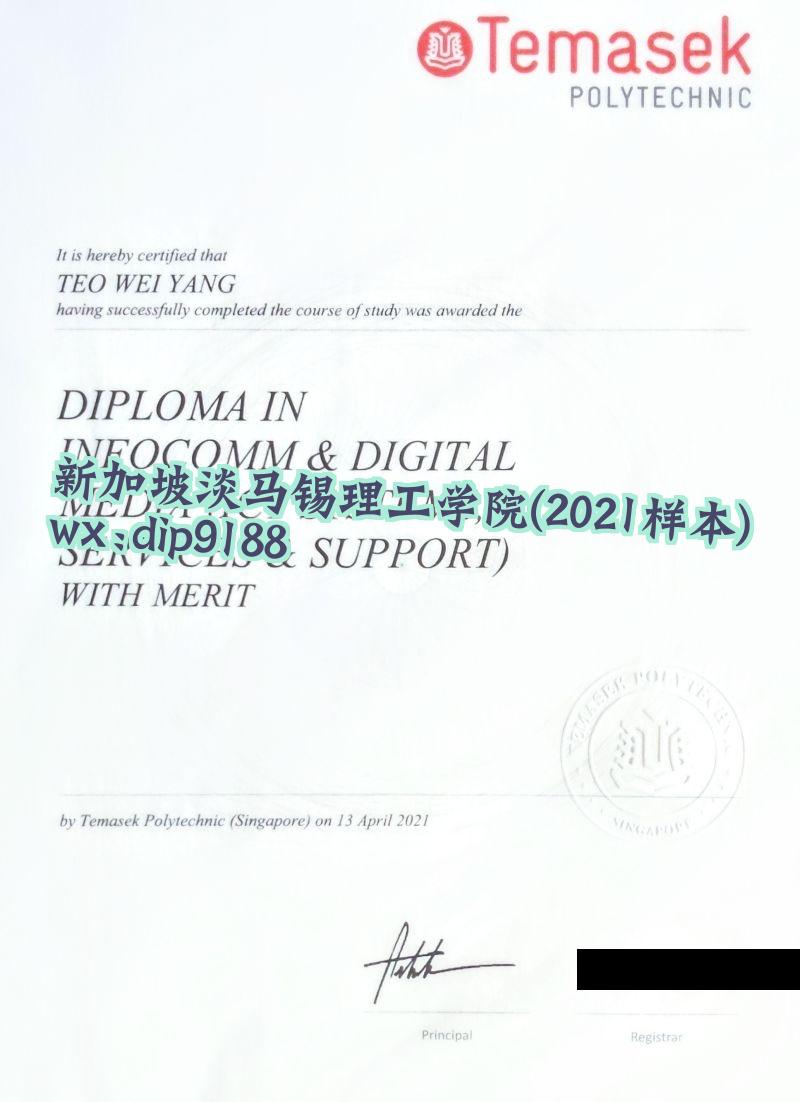 新加坡淡马锡理工学院学历2021毕业证样本图