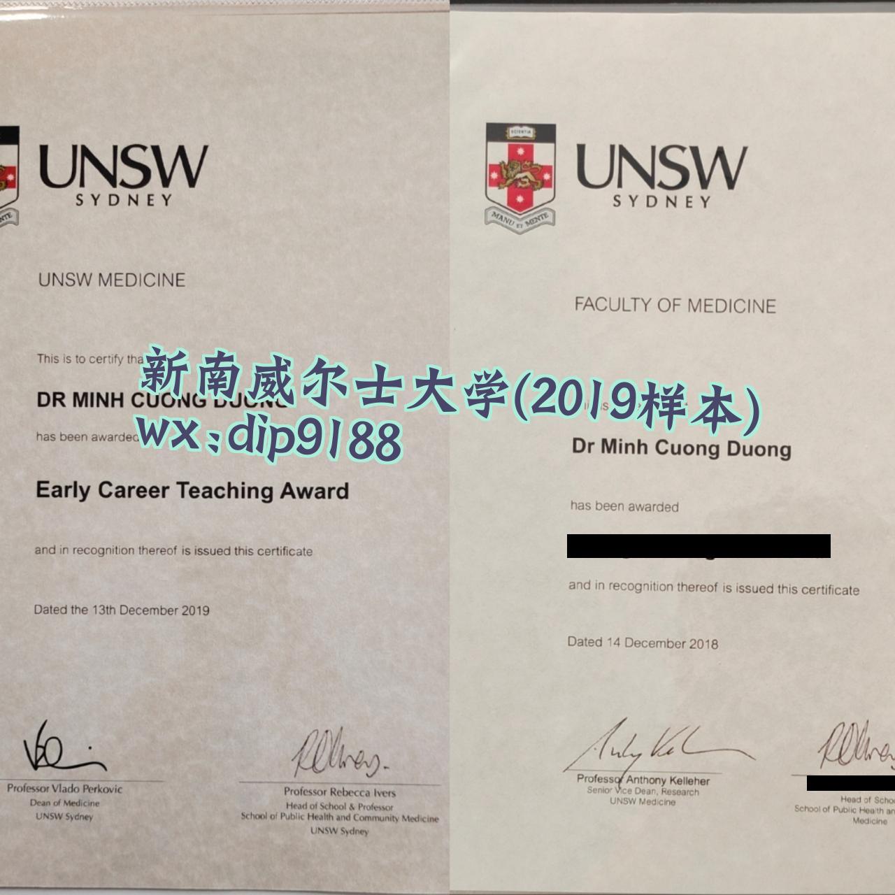 新南威尔士大学学历2019毕业证样本图