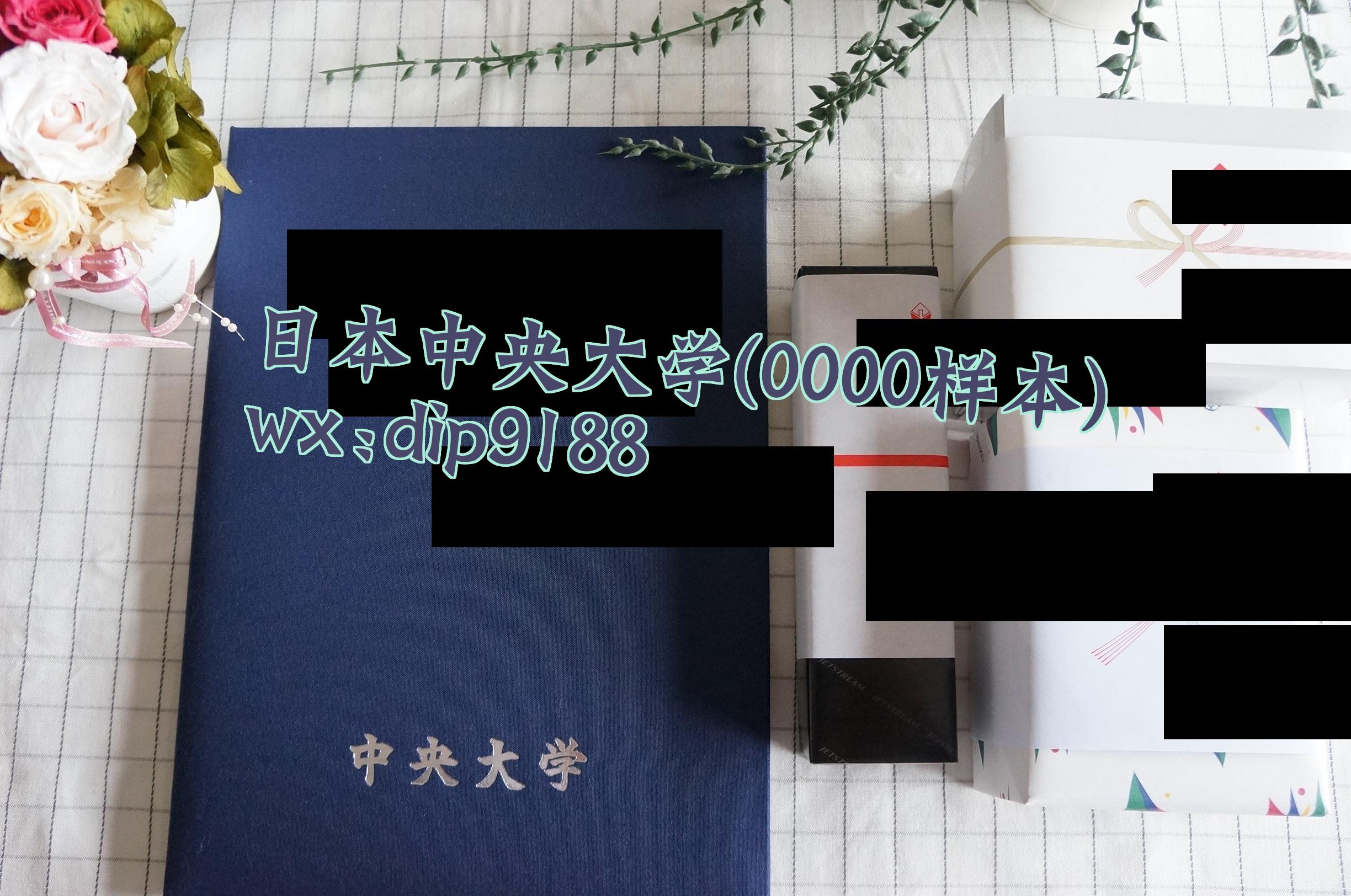 日本中央大学学历0000毕业证样本图