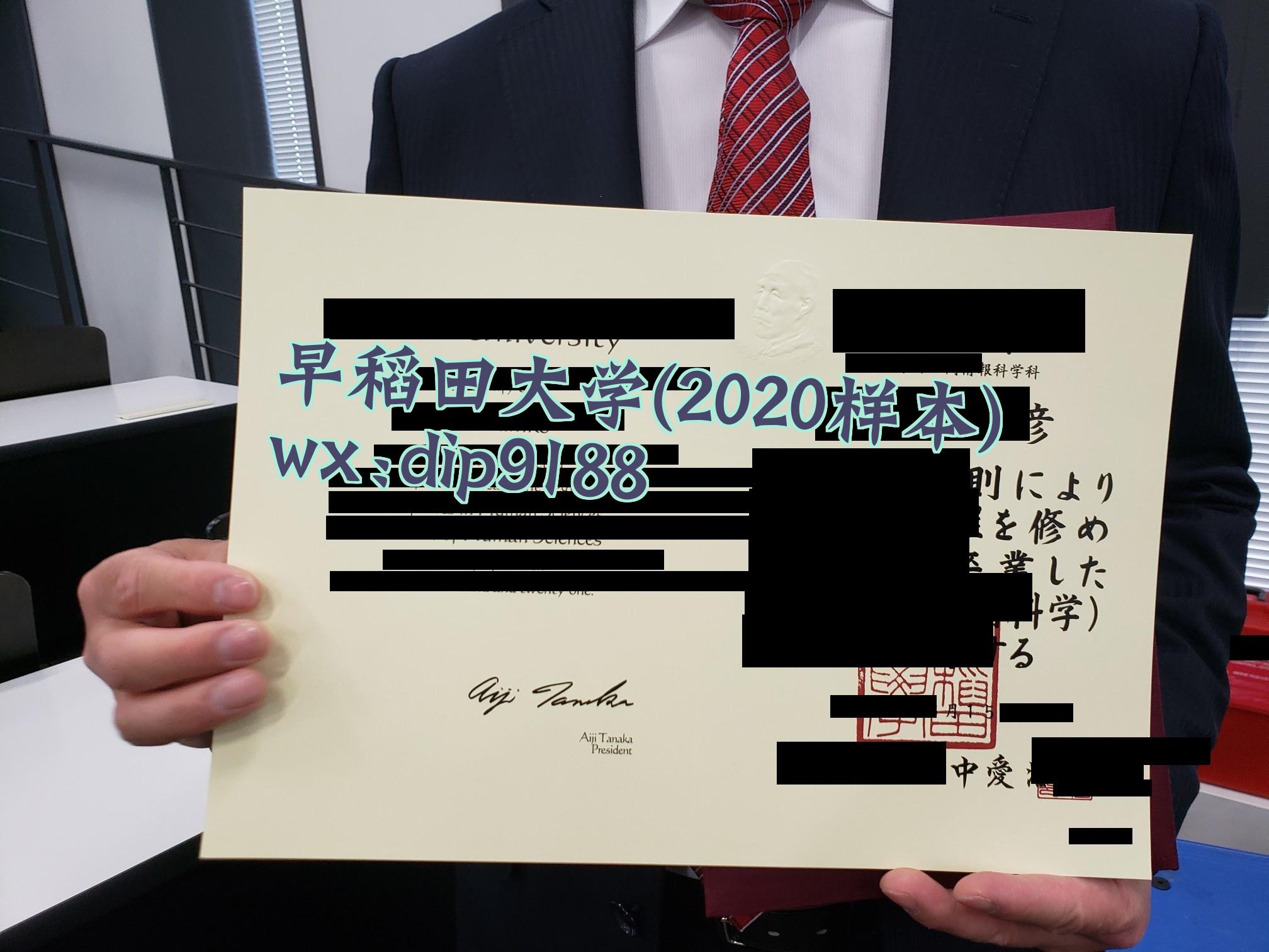 早稻田大学学历2020毕业证样本图