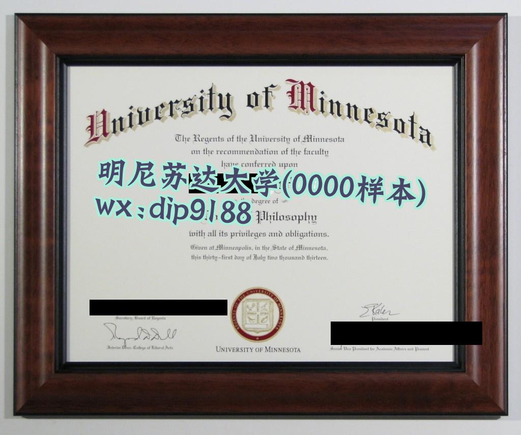 明尼苏达大学学历0000毕业证样本图