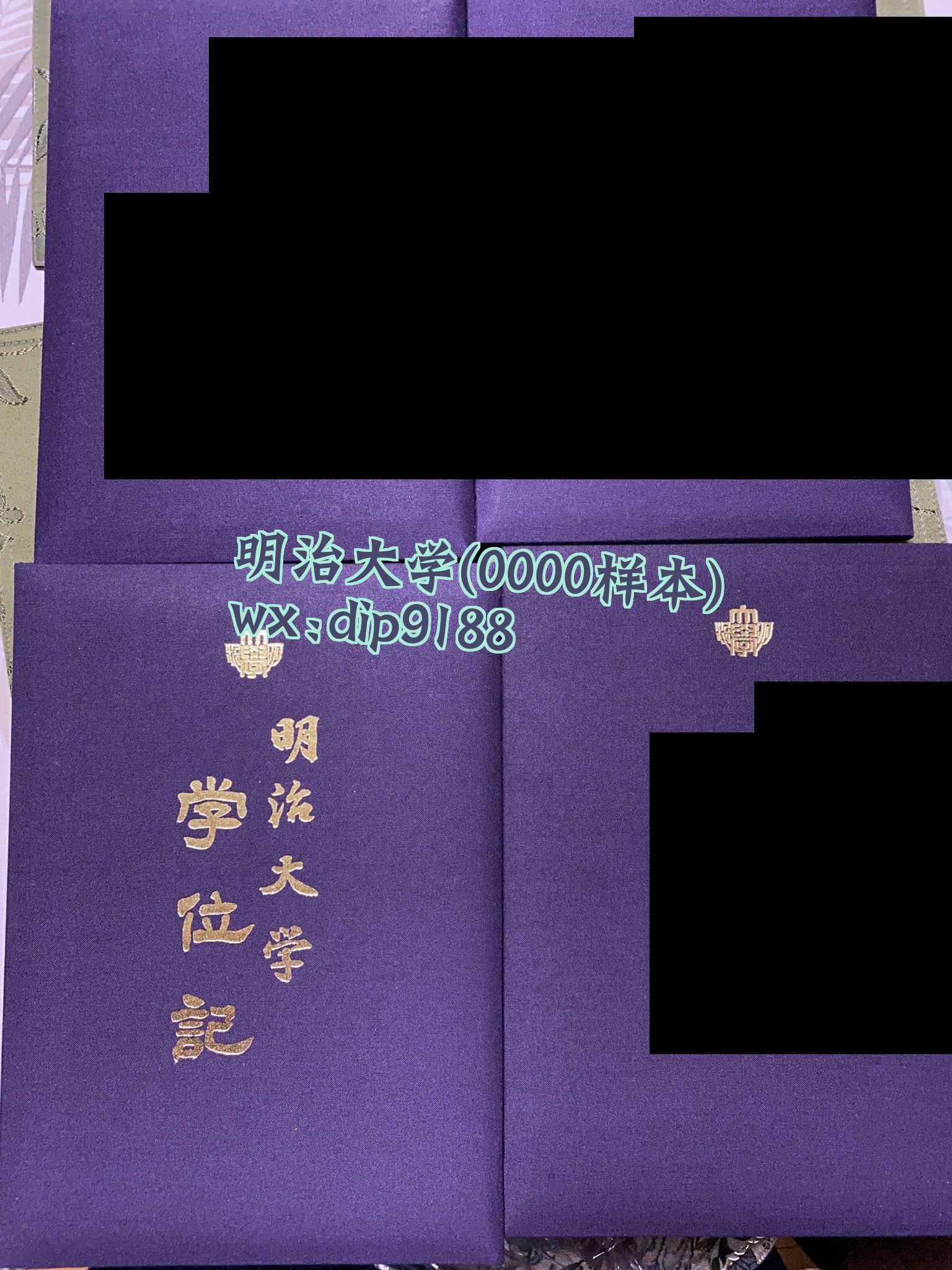 明治大学学历0000毕业证样本图