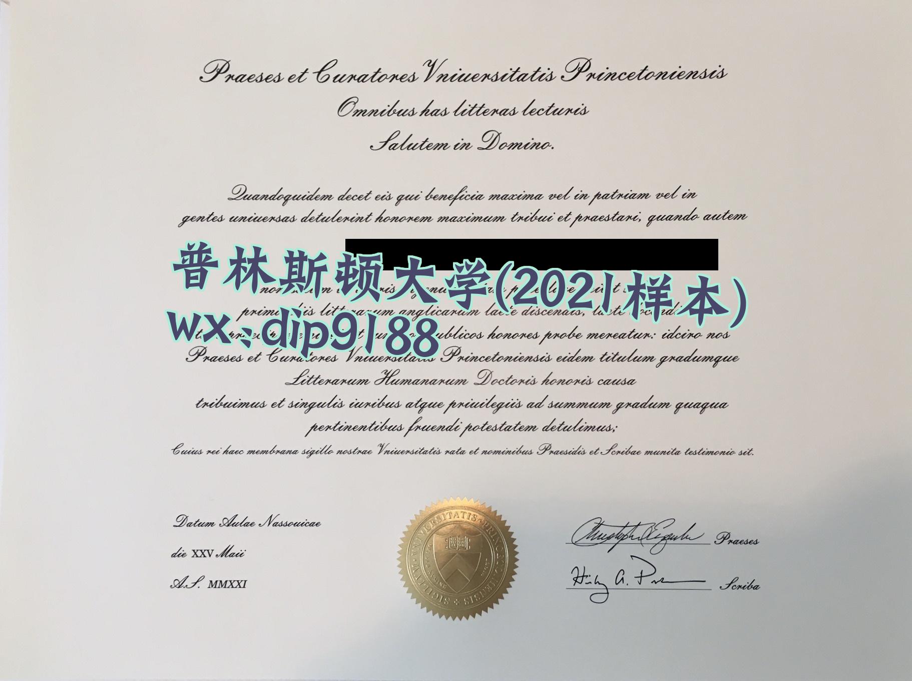 普林斯顿大学学历2021毕业证样本图