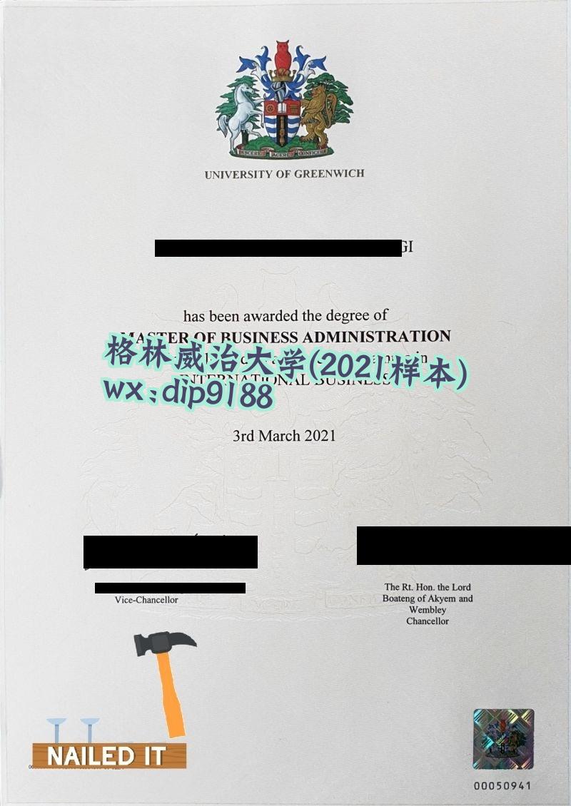 格林威治大学学历2021毕业证样本图
