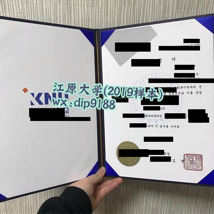 江原大学学历2019毕业证样本图