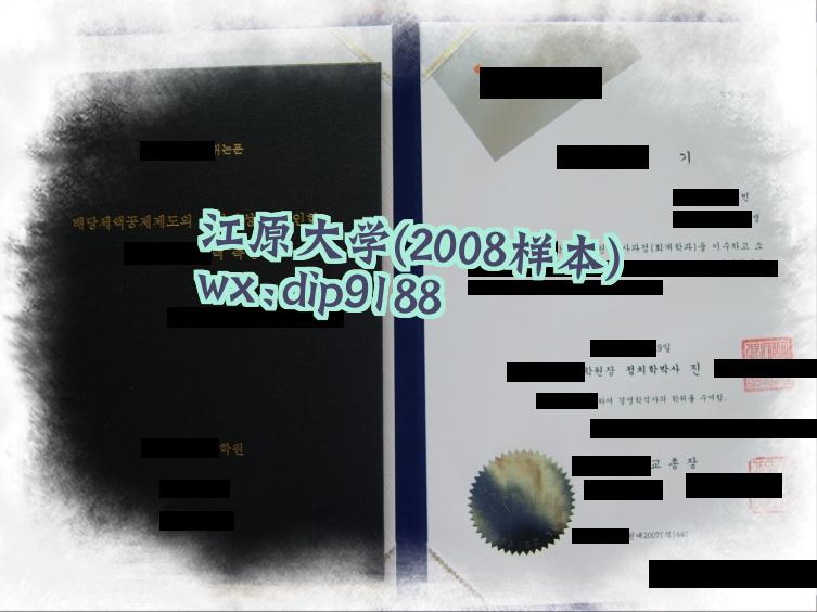 江原大学学历2008毕业证样本图