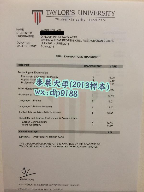 泰莱大学学历2013毕业证样本图
