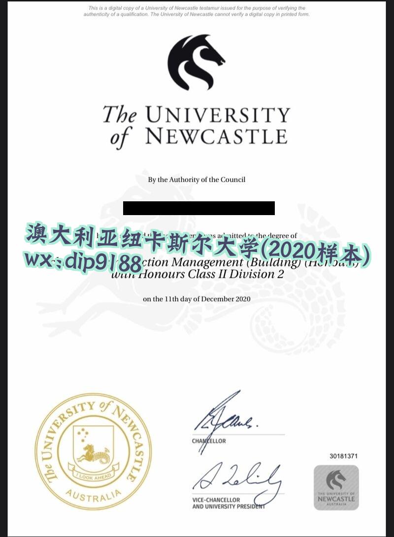 澳大利亚纽卡斯尔大学学历2020毕业证样本图
