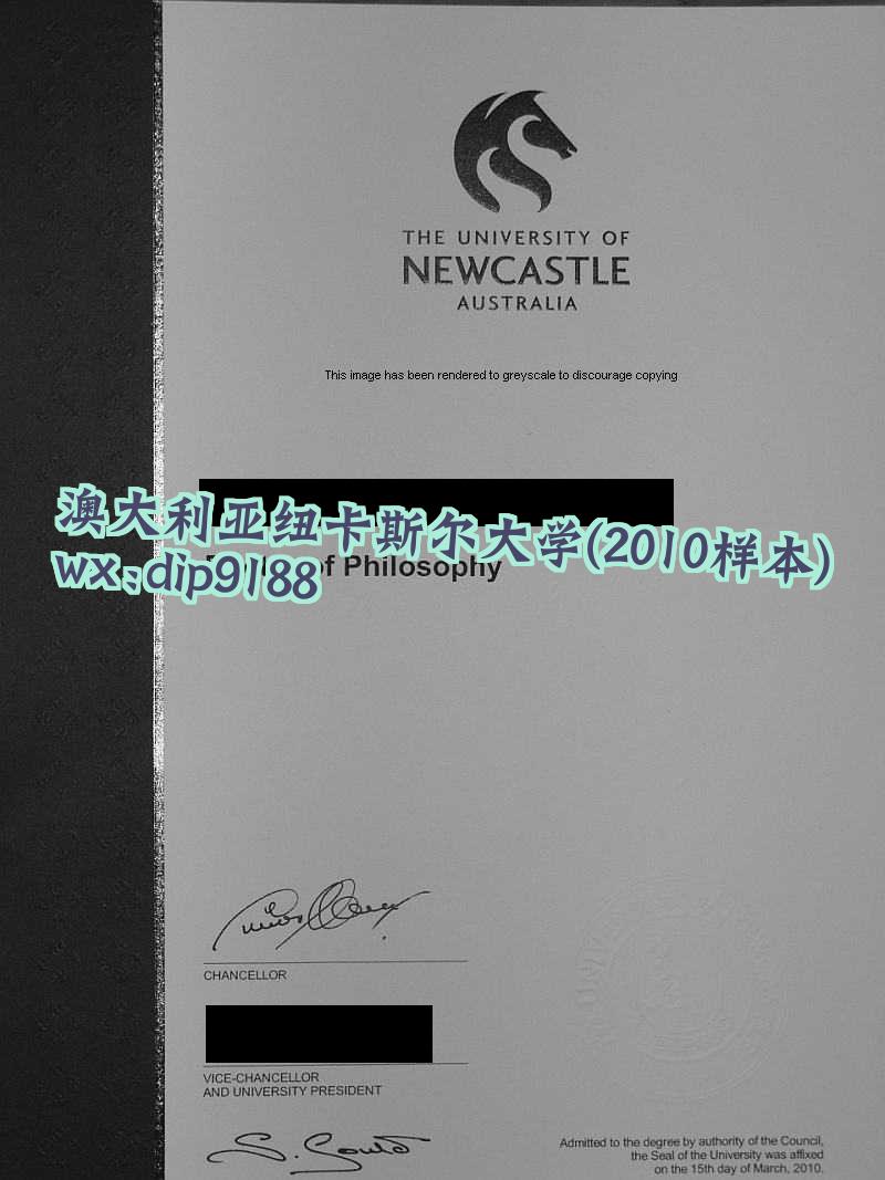 澳大利亚纽卡斯尔大学学历2010毕业证样本图