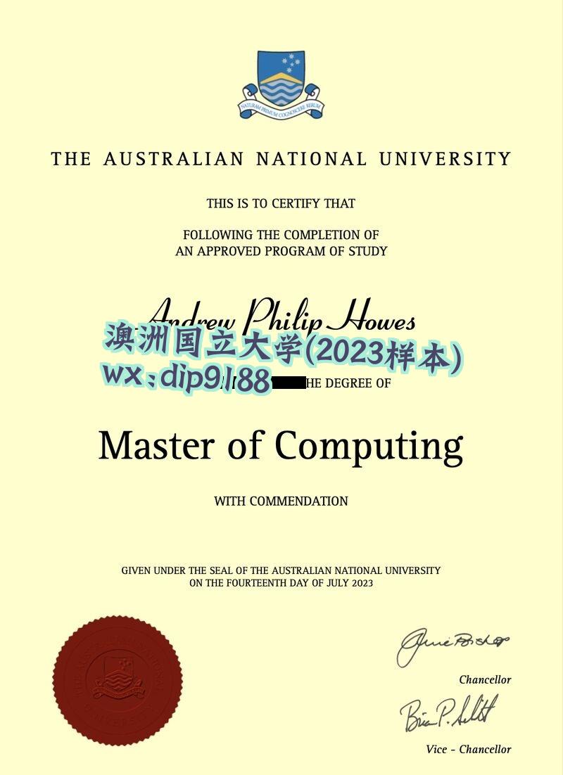 澳洲国立大学学历2023毕业证样本图