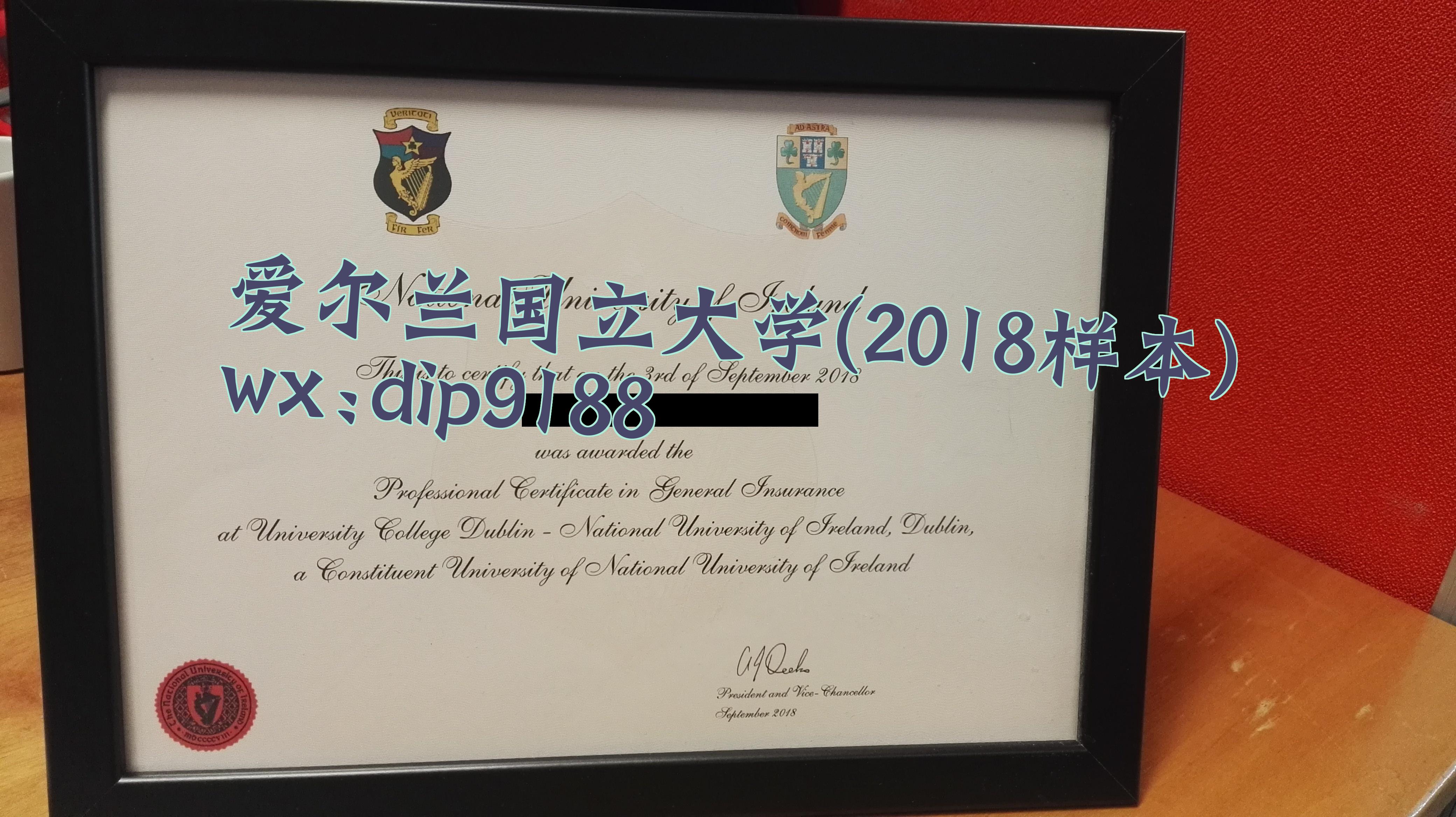 爱尔兰国立大学学历2018毕业证样本图